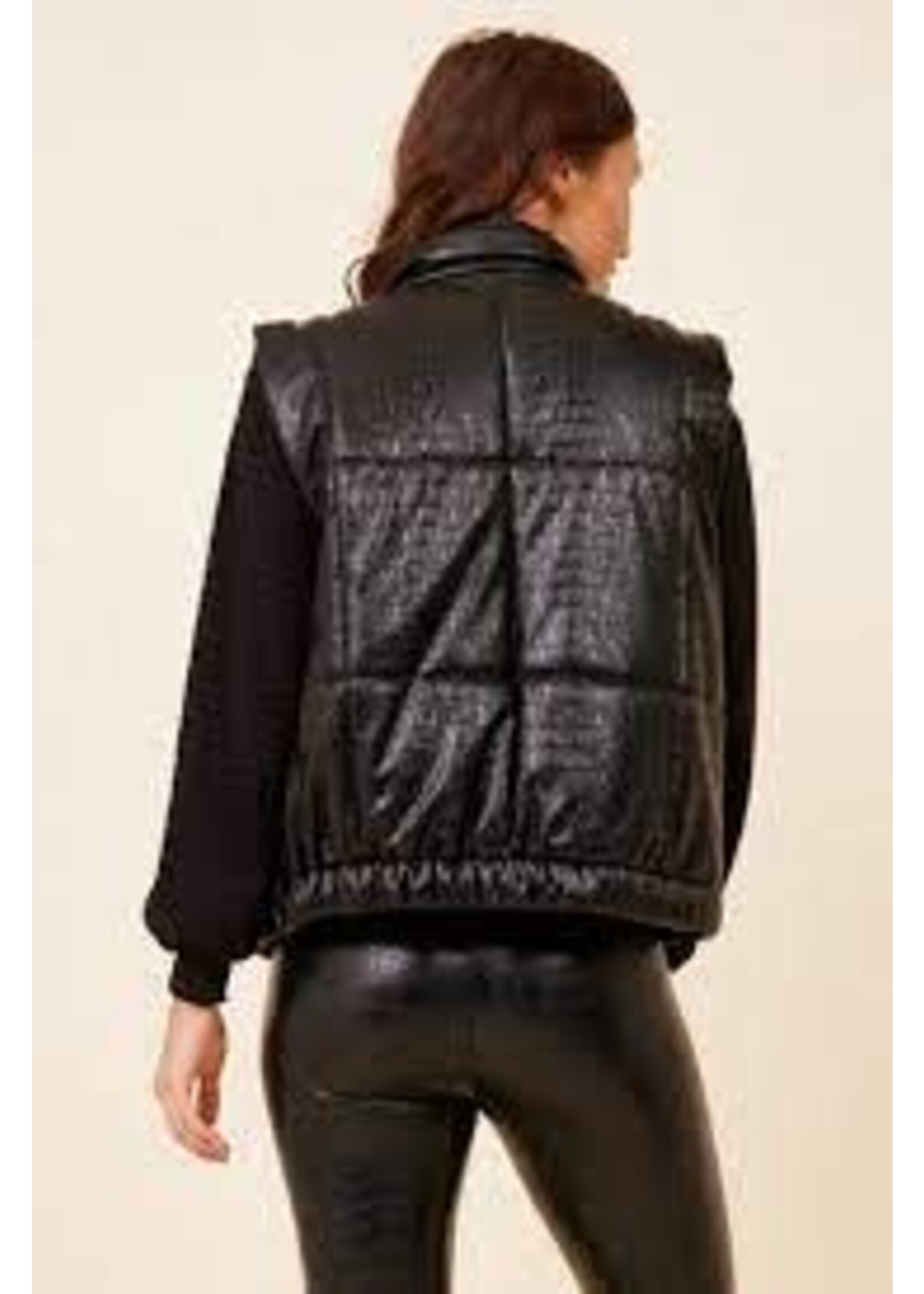 Croc Faux Leather Vest