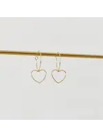 Heart Gold Plated Hoops