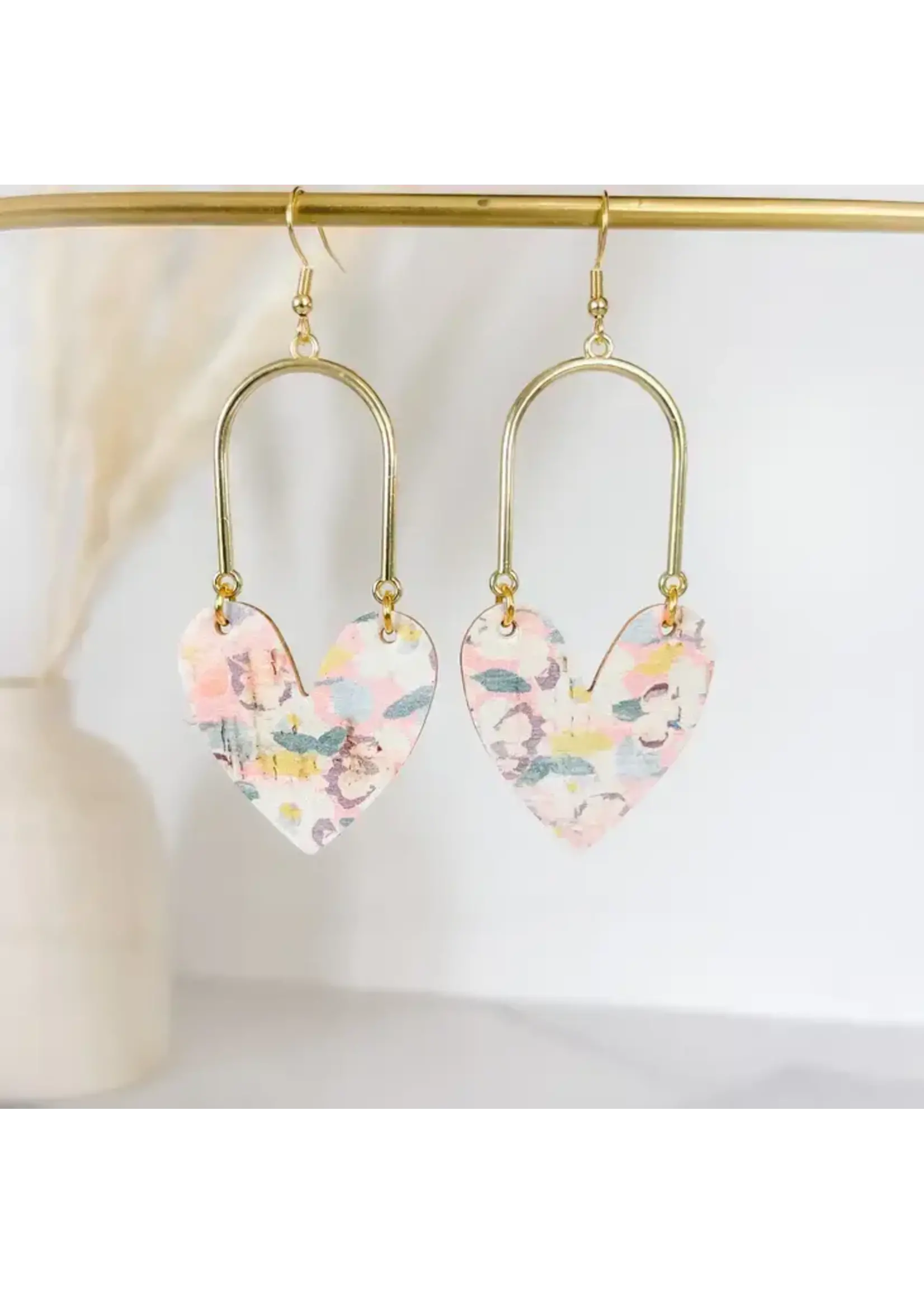 Lila Heart Earrings