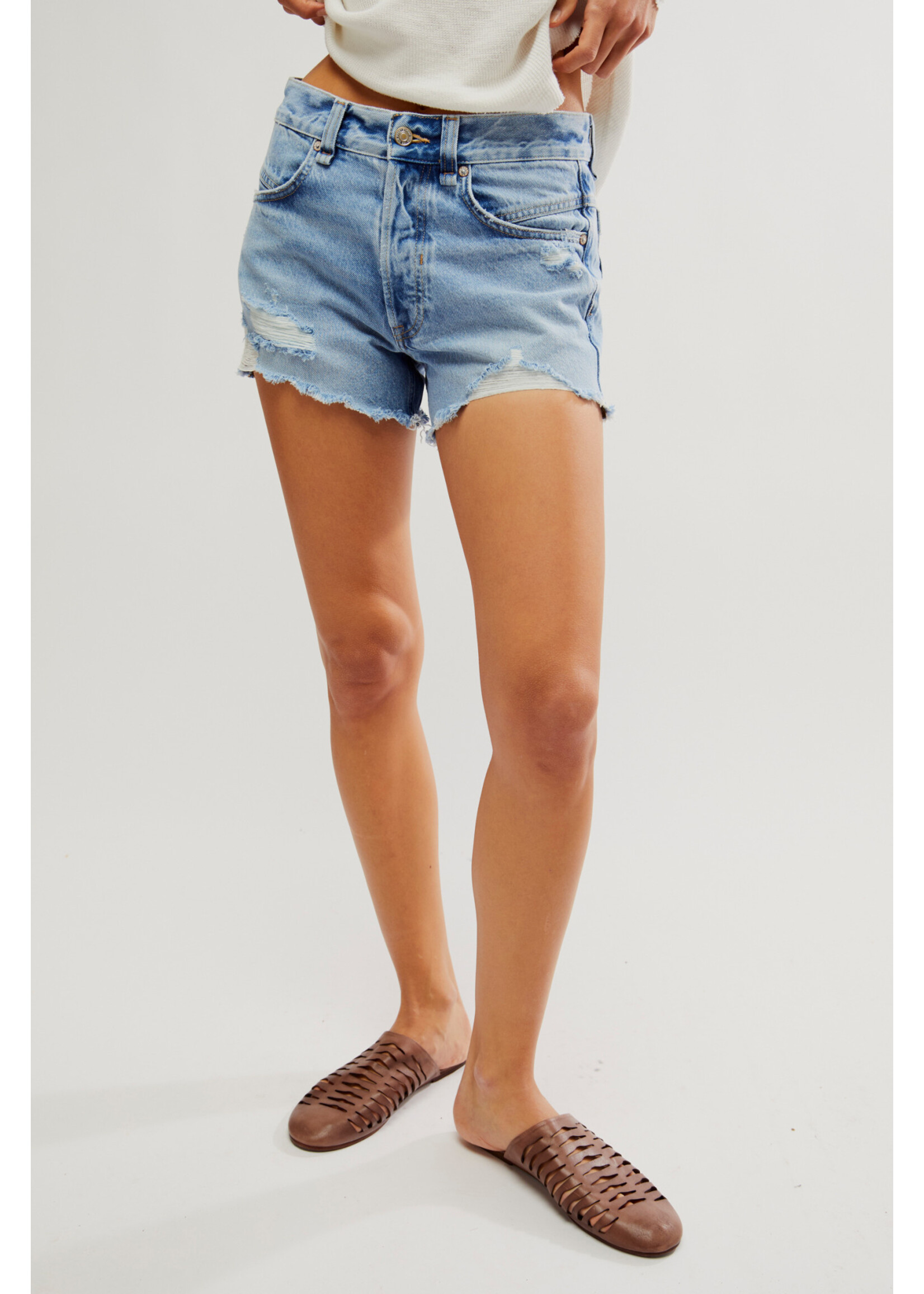 Free People Now or Never Denim Shorts