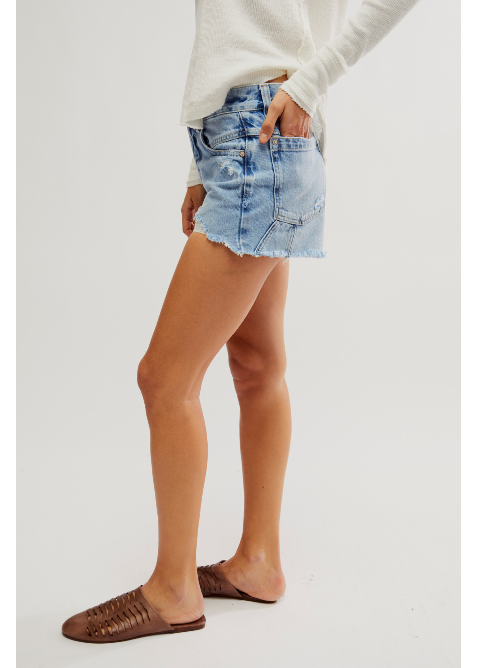 Free People Now or Never Denim Shorts