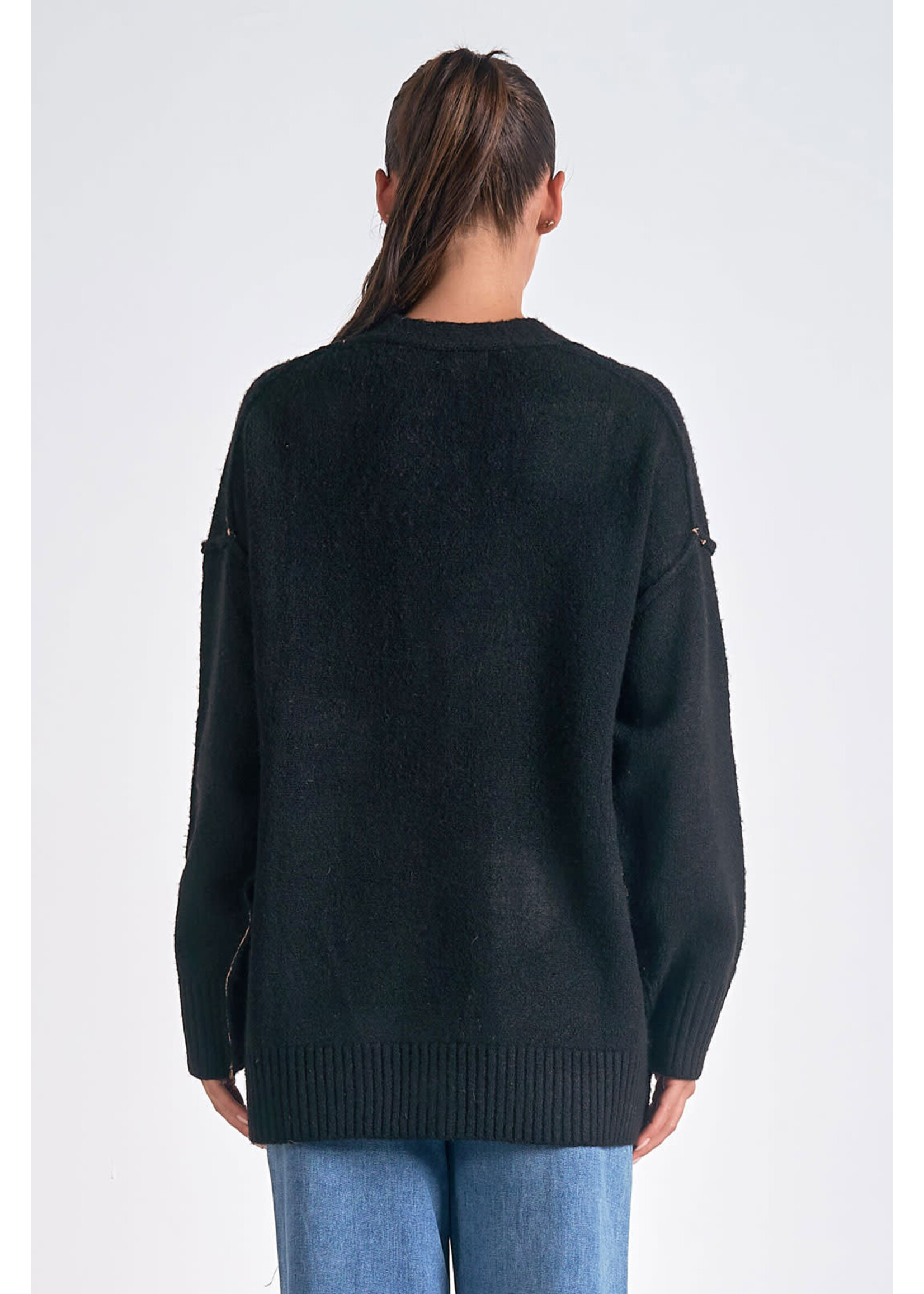 Black Oversized Cardigan