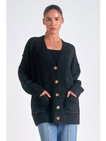 Black Oversized Cardigan