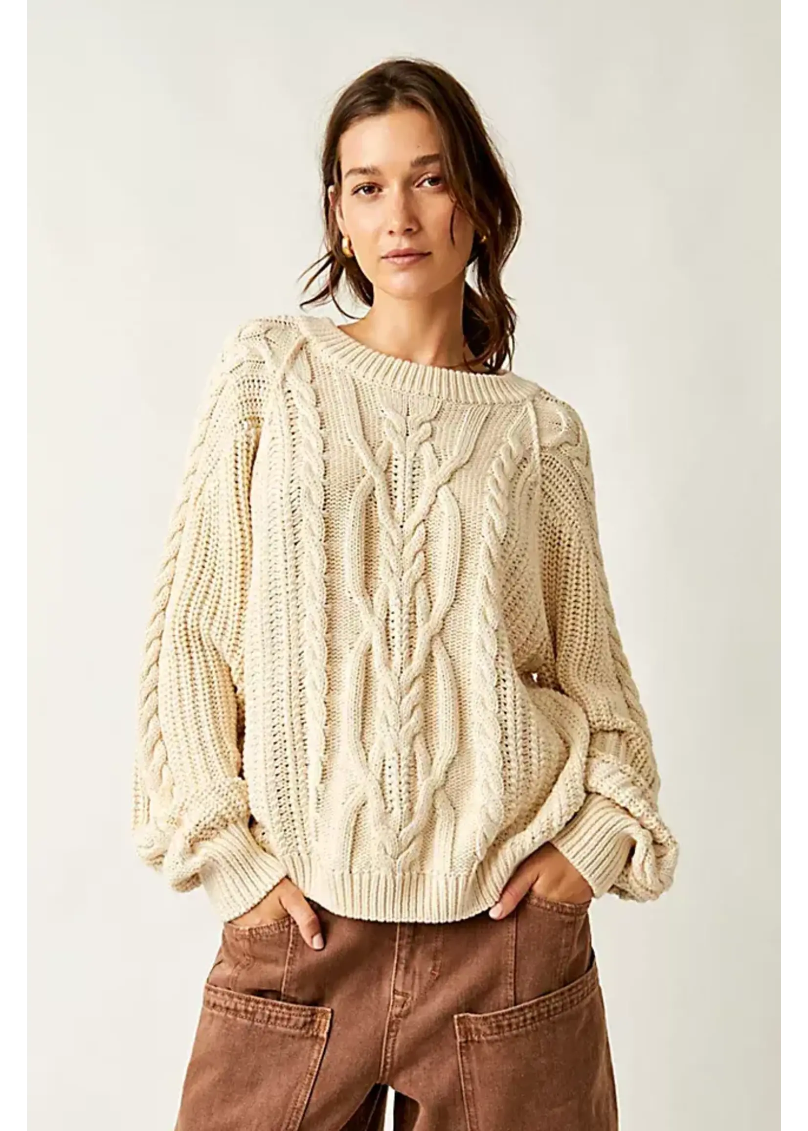 Free People Frankie Cable Sweater