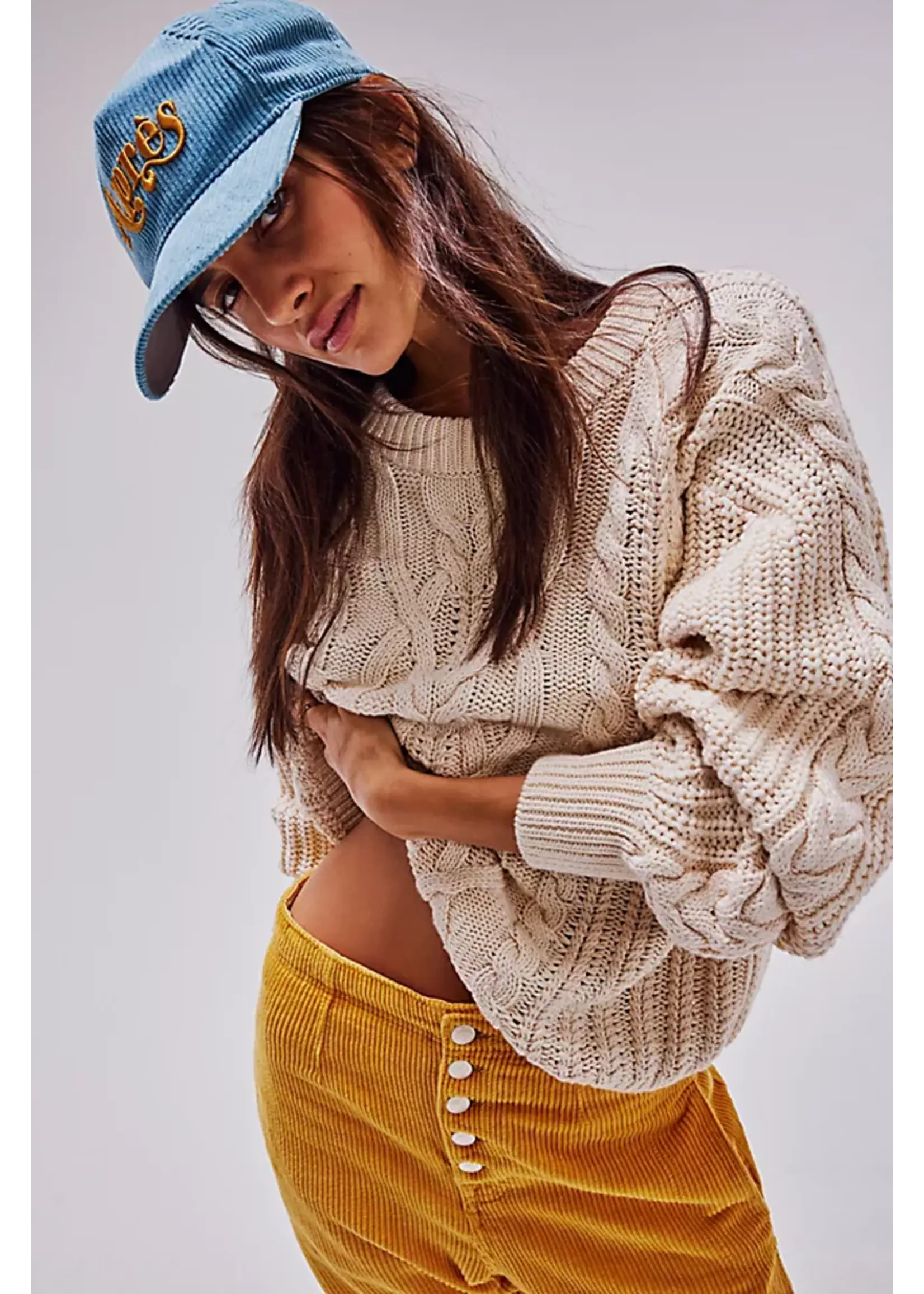 Free People Frankie Cable Sweater