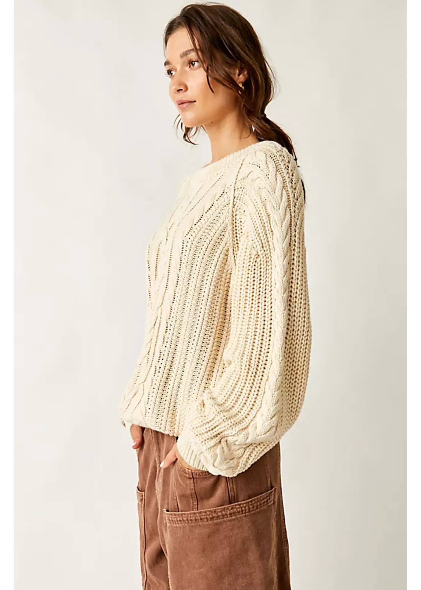 Free People Frankie Cable Sweater