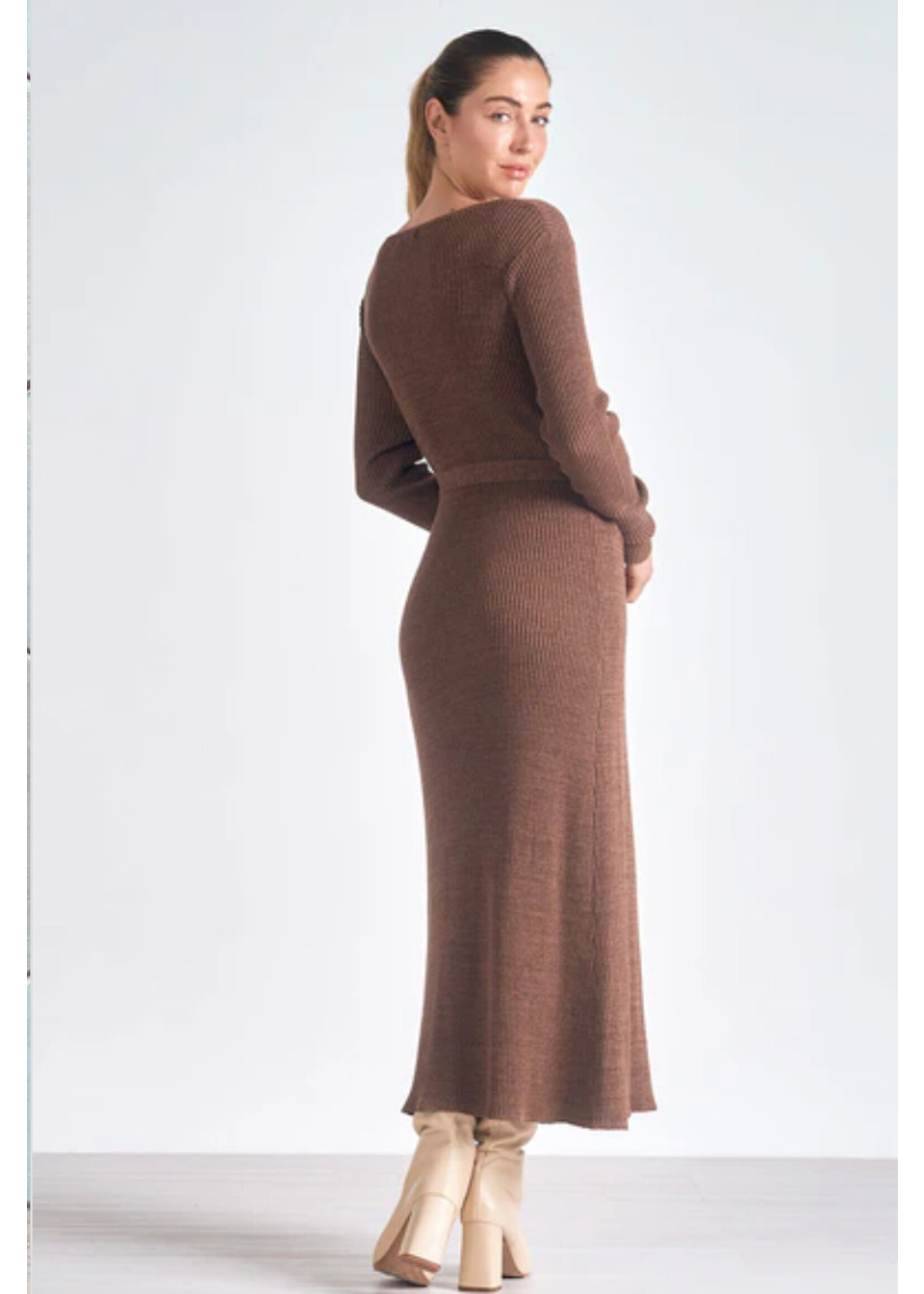Kai Sweater Dress Brown