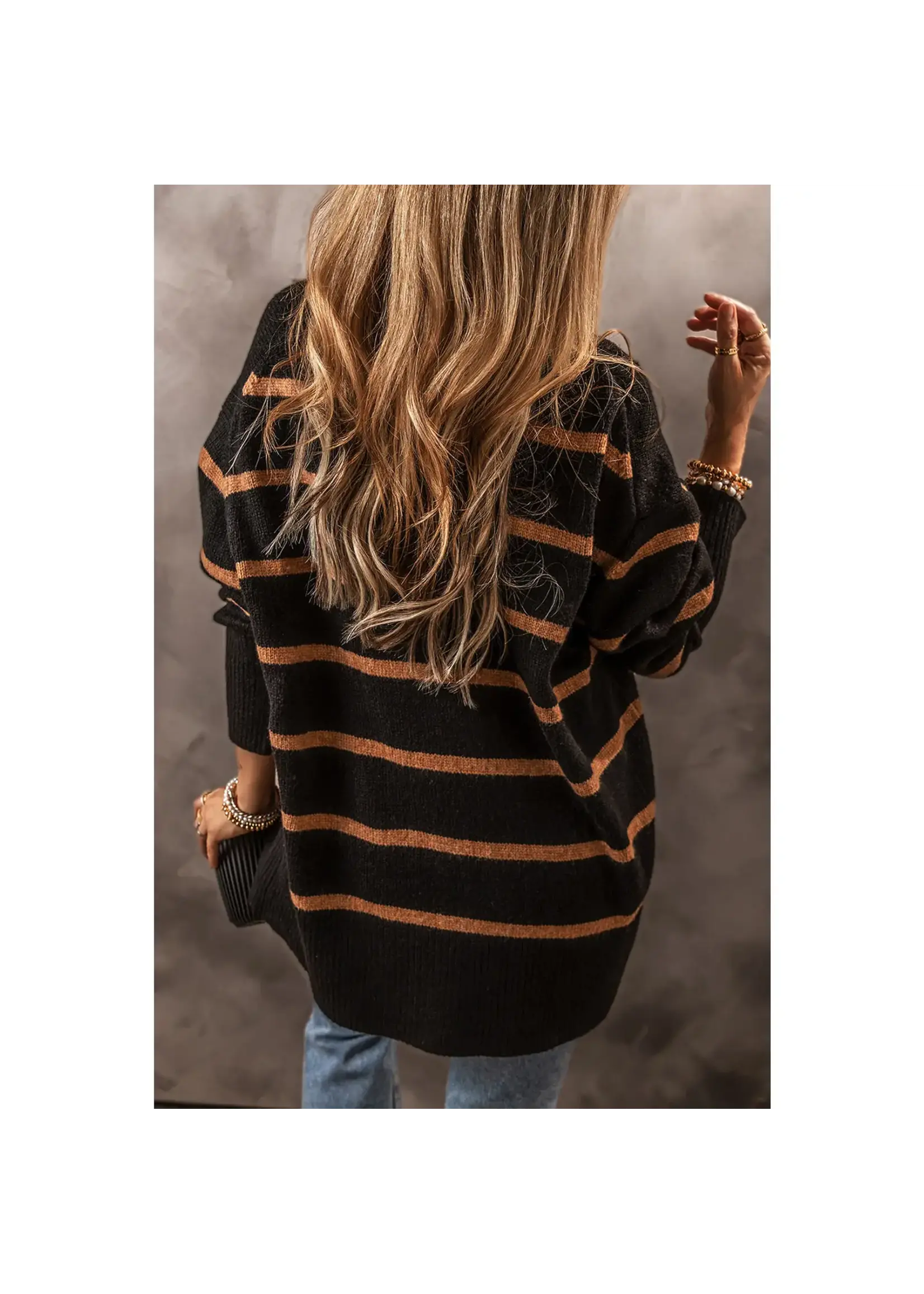 Striped Button Cardigan