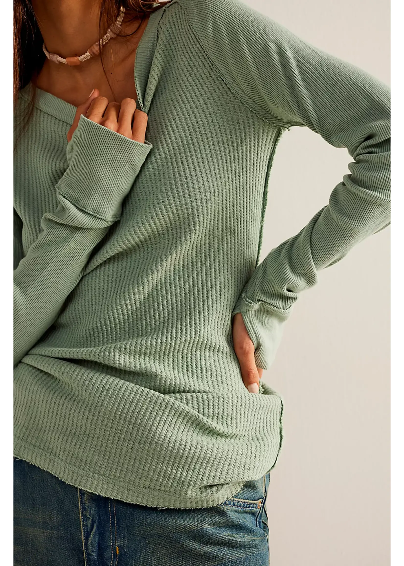 Free People CARE FP HONEY B CREW NECK