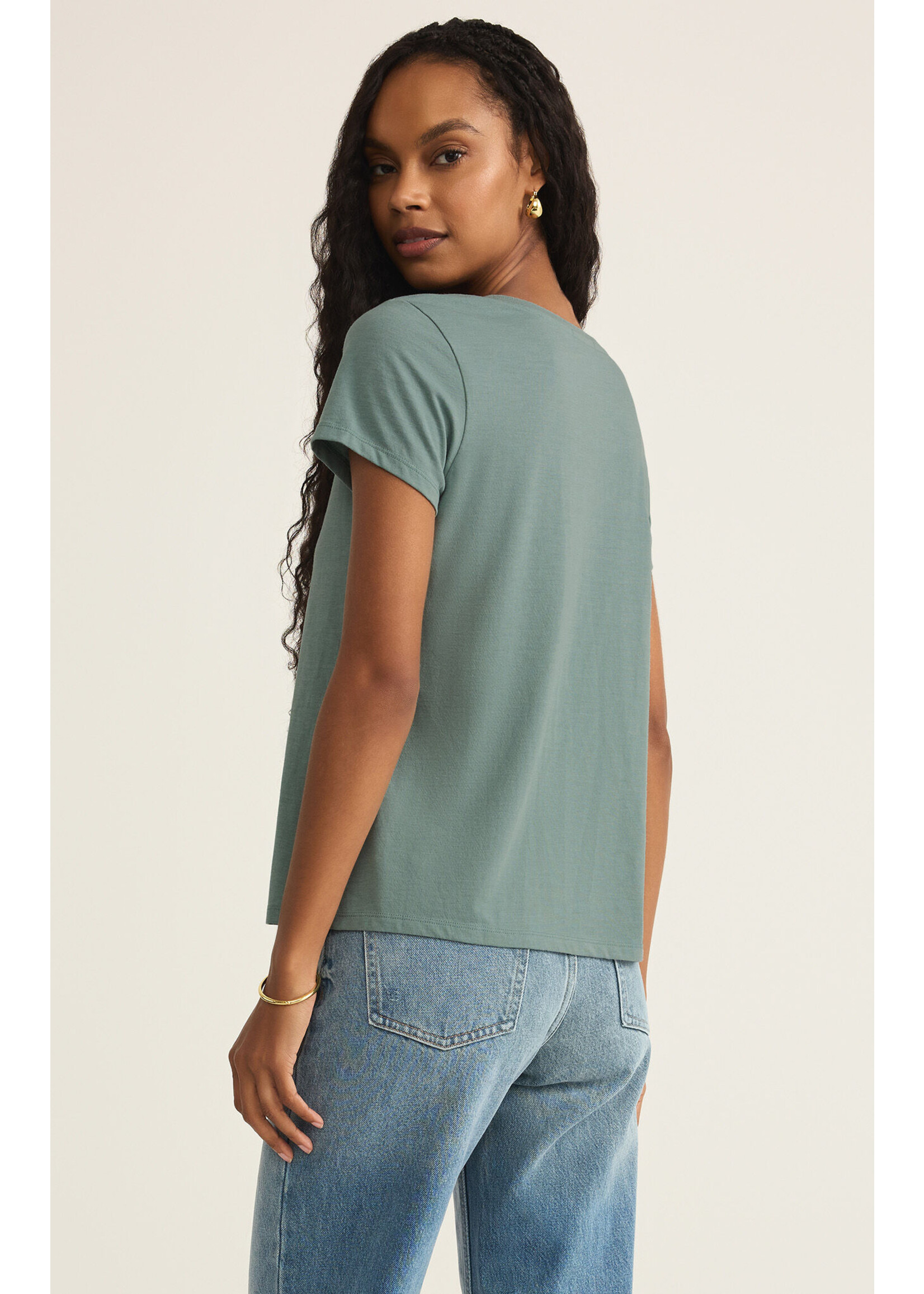 Anywhere Scoop Tee - Sea Pine
