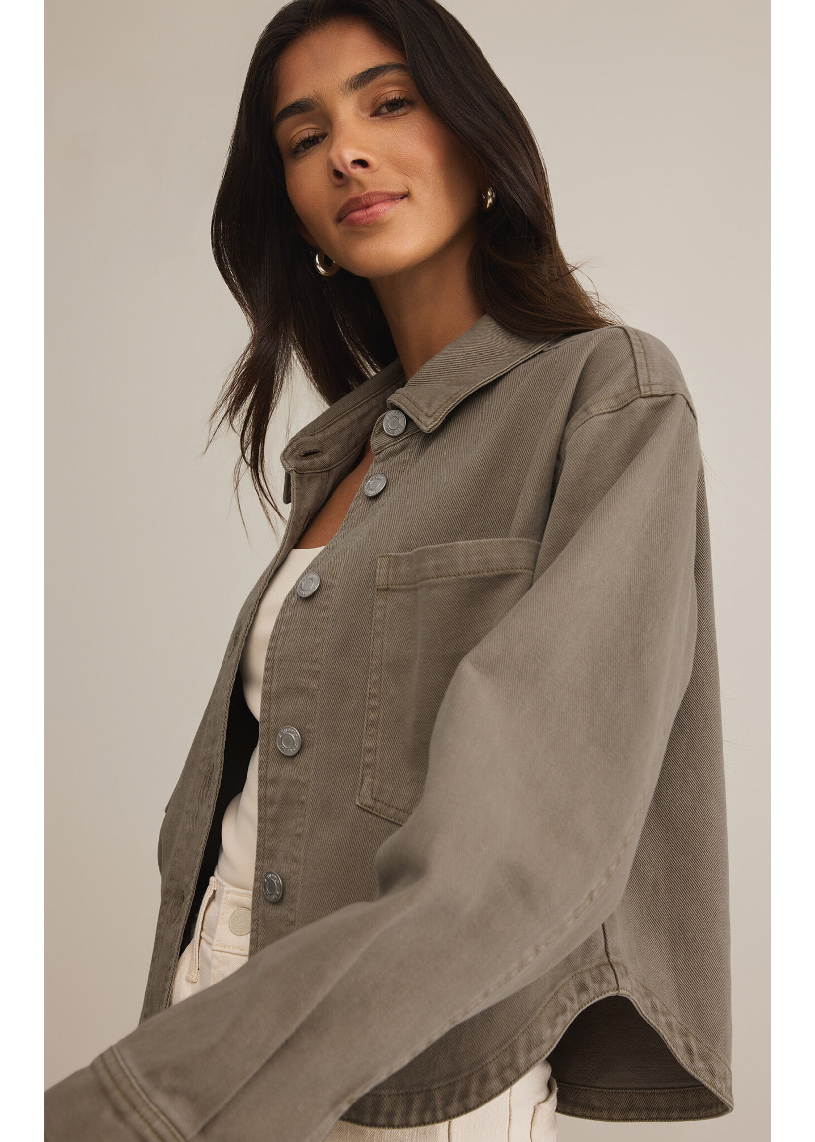 Z Supply All Day Cropped Denim Jacket