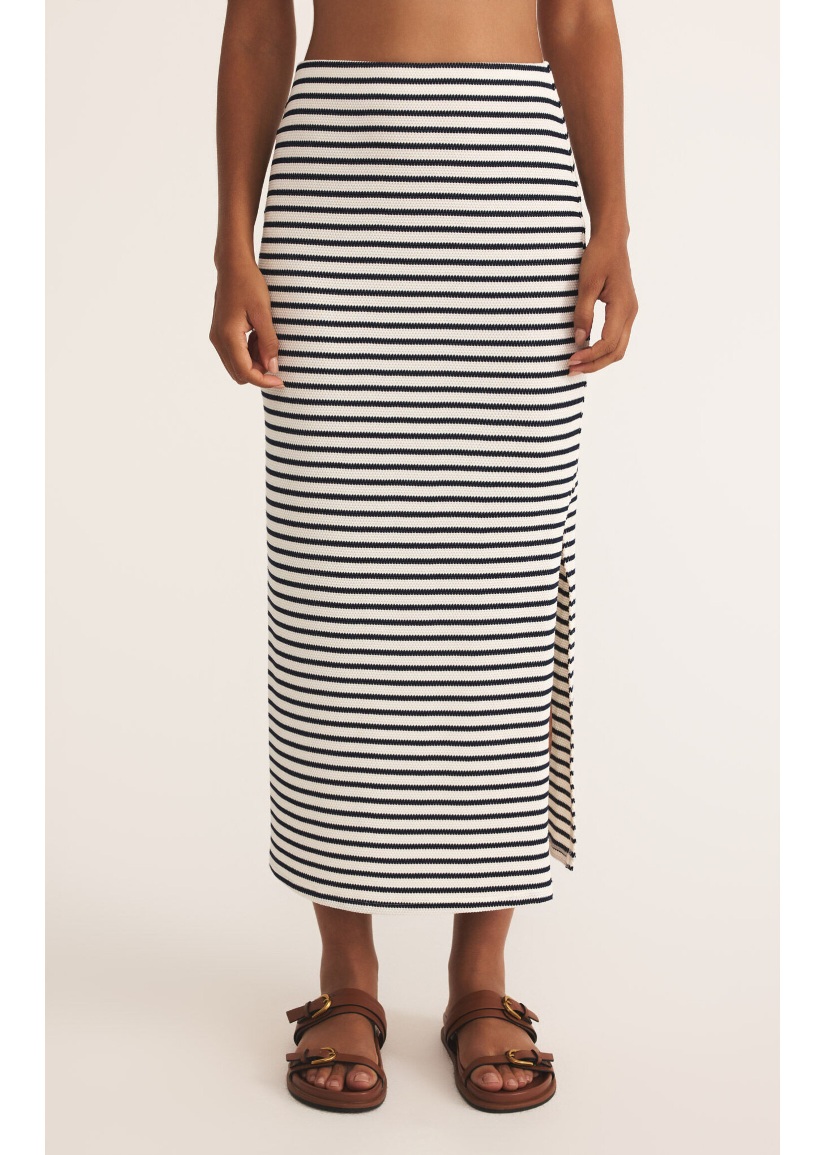 Ainslie Stripe Midi Skirt Eclipse