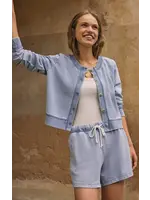 Daily Knit Denim Cardigan Washed