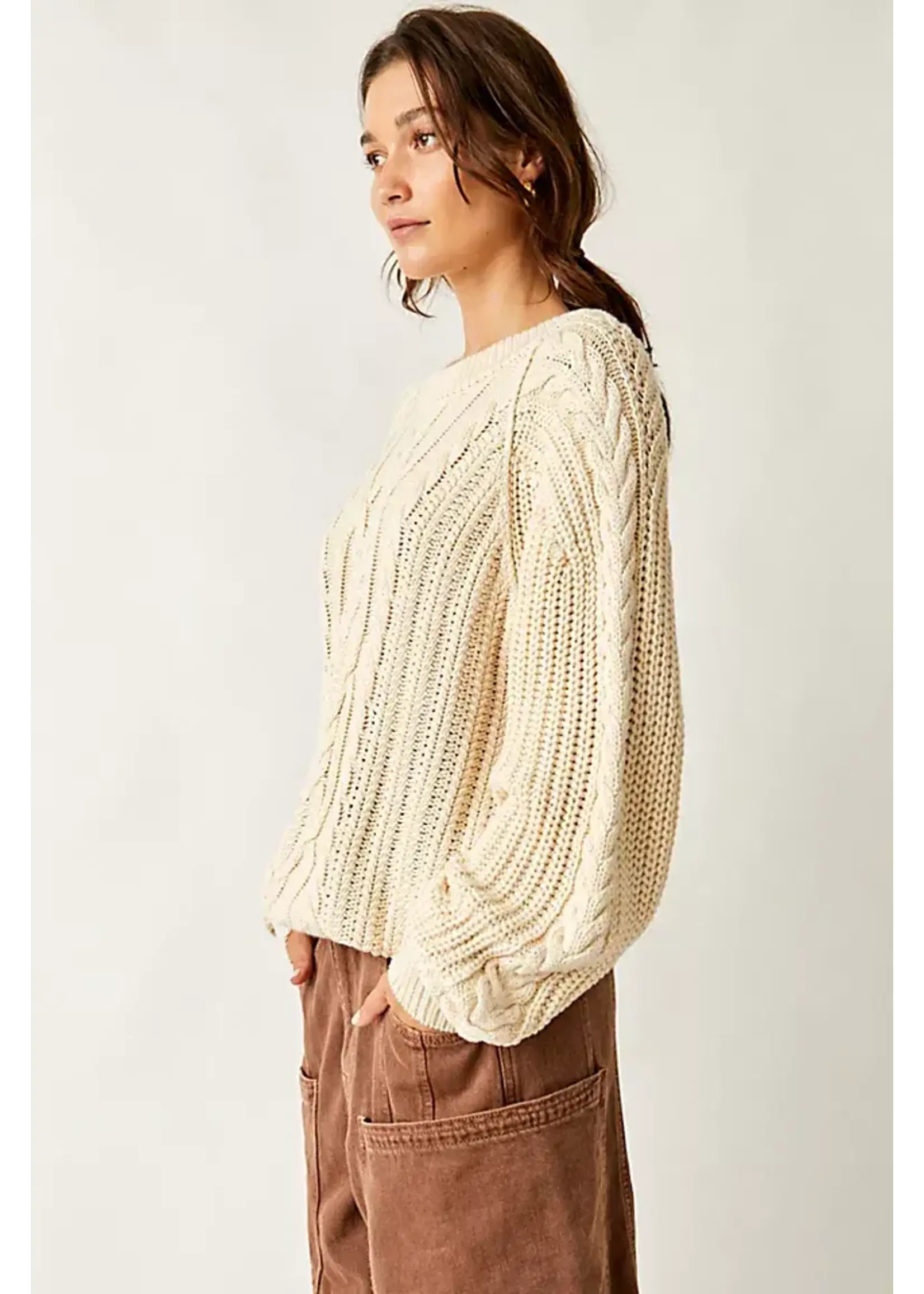 Free People Frankie Cable Sweater