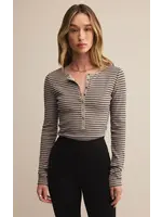 Stella Striped Modal Rib Henley
