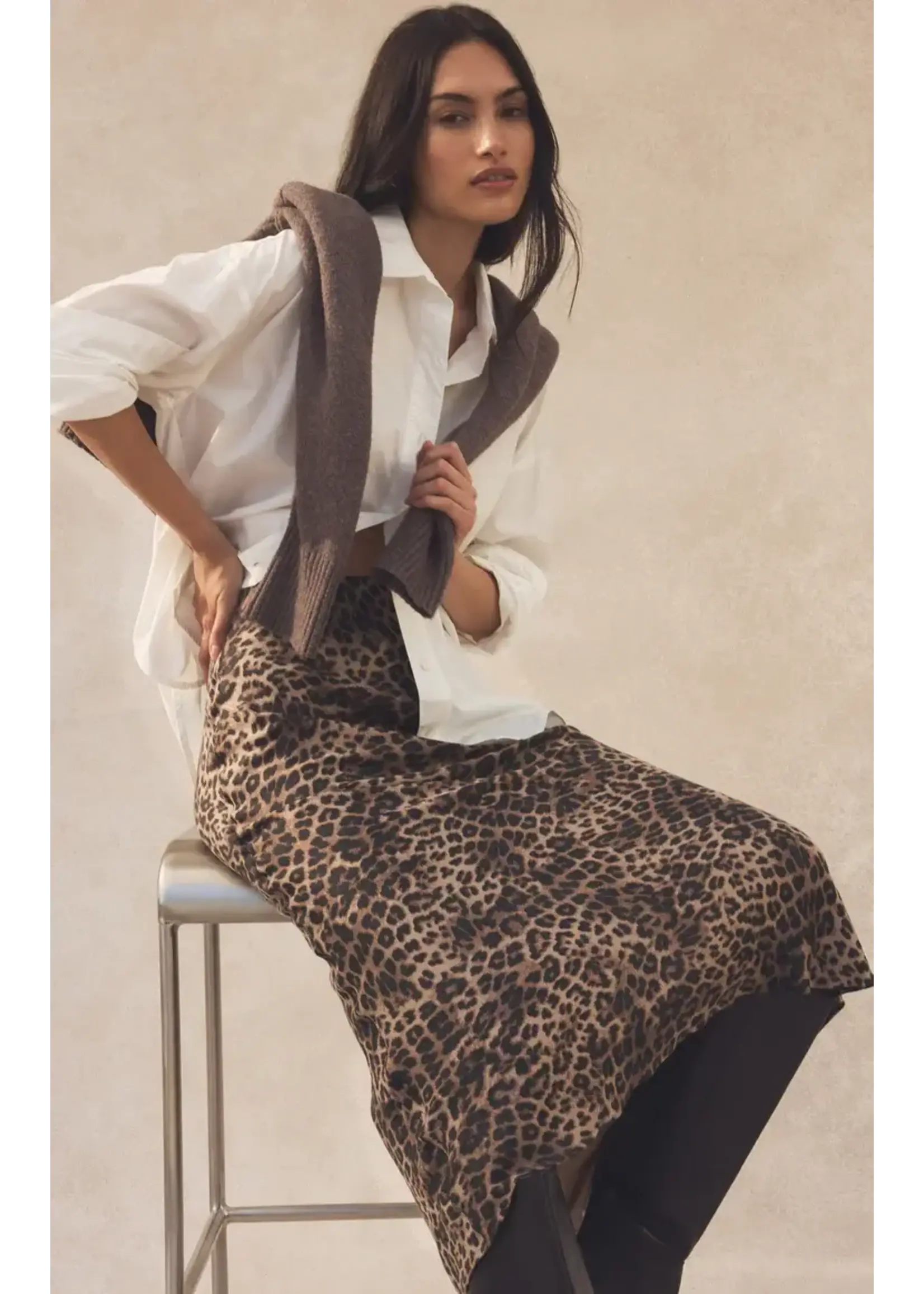 Izabel Leopard Skirt