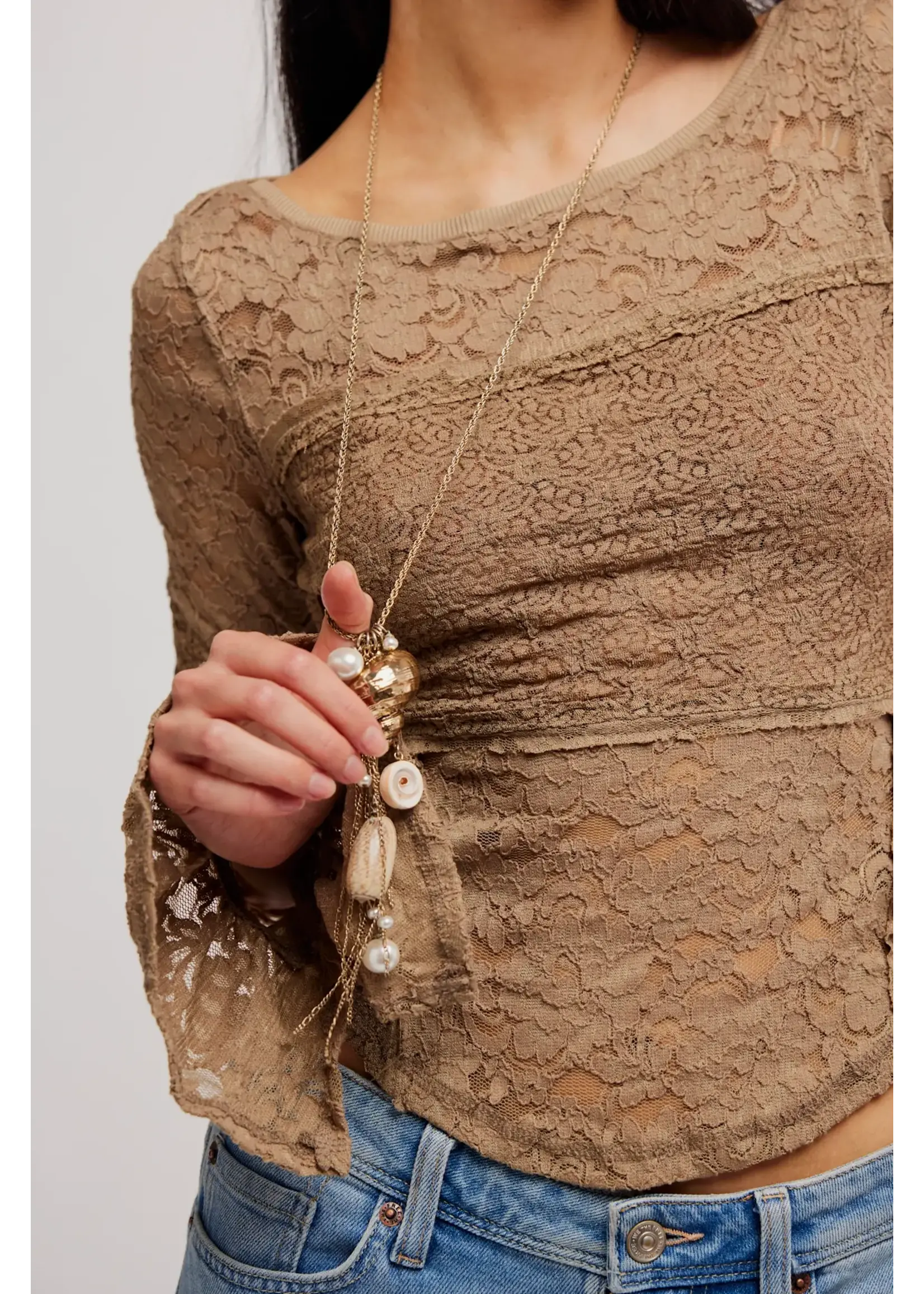 Free People LACE LAYERING LS