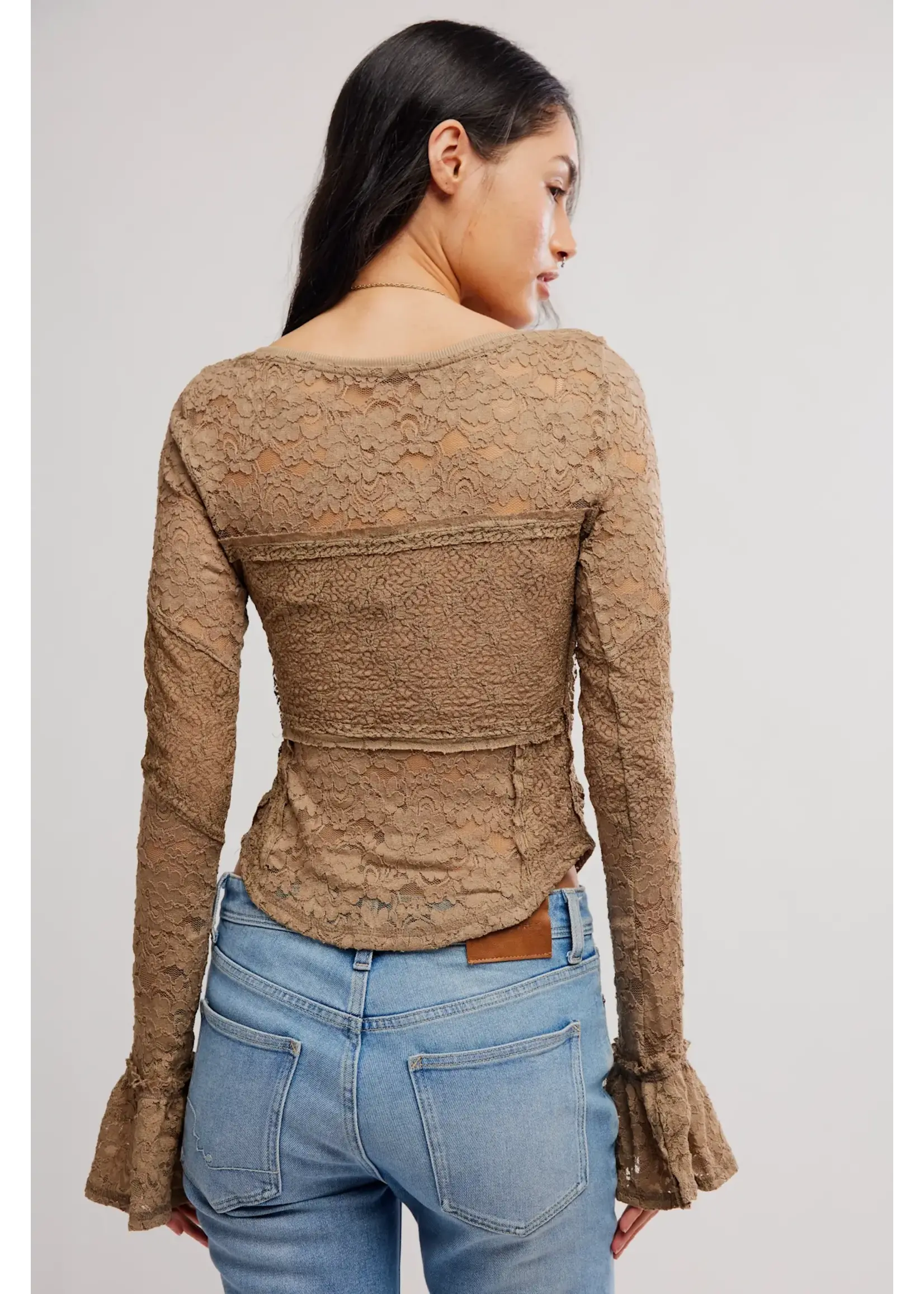 Free People LACE LAYERING LS