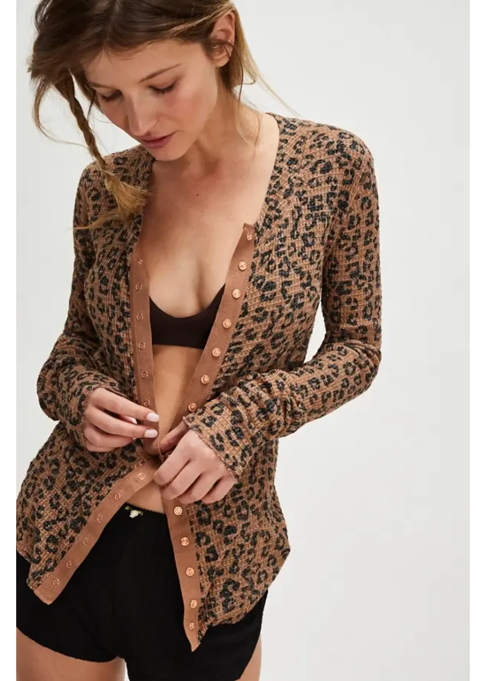 Free People GOING PLACES PRINTED CARDI