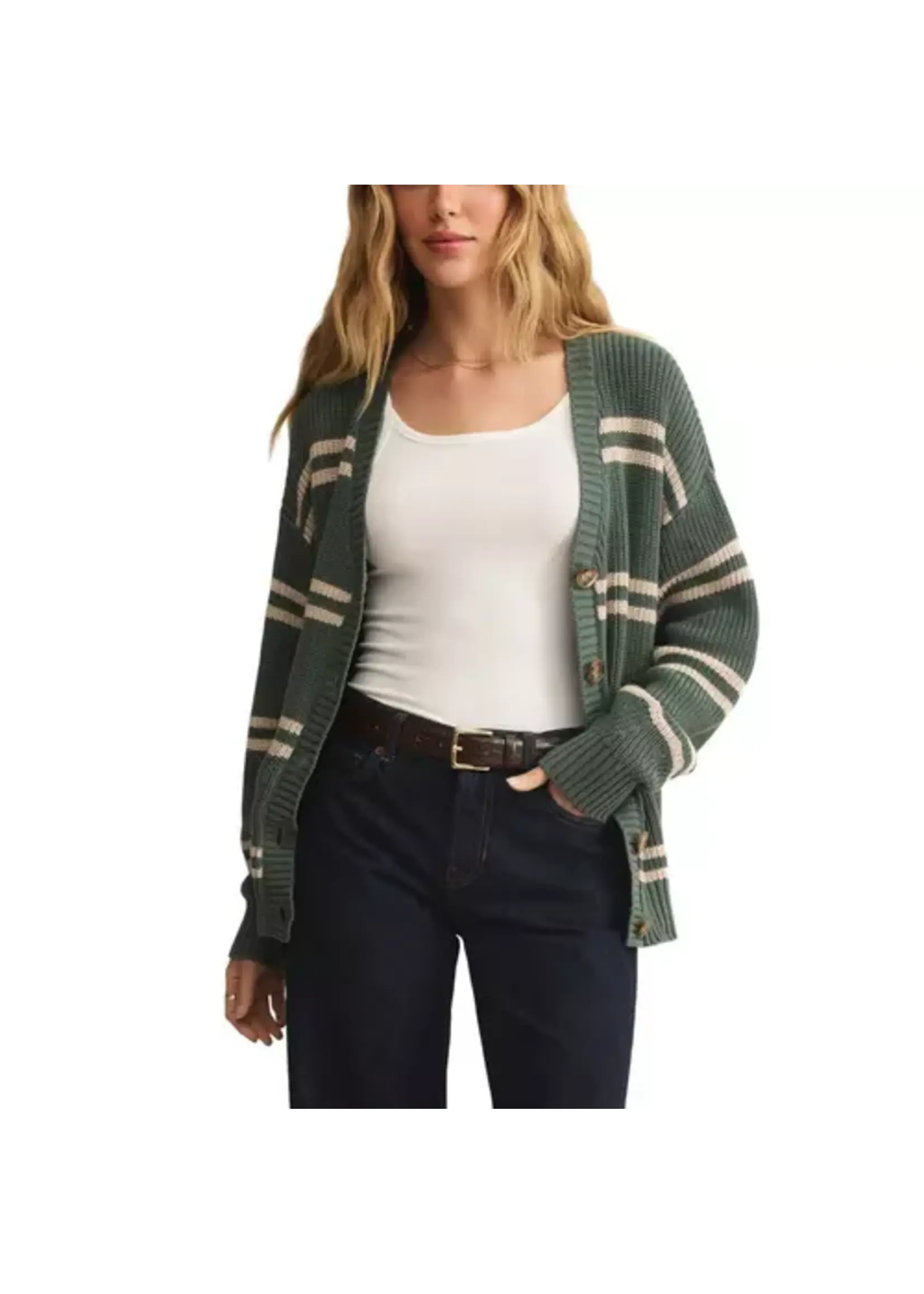 Boyfriend Striped Cardigan