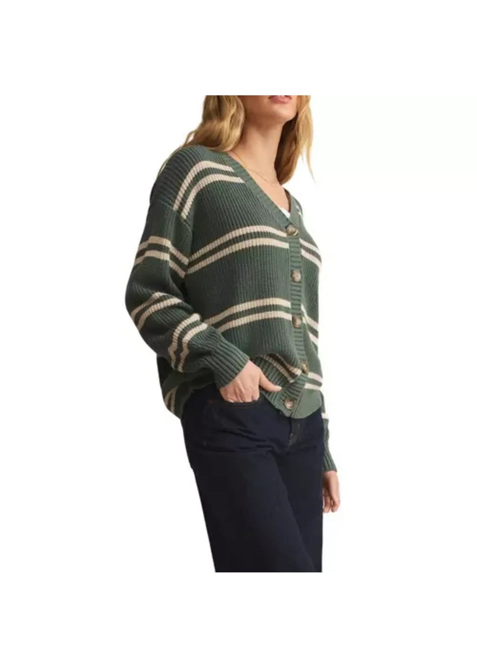 Boyfriend Striped Cardigan