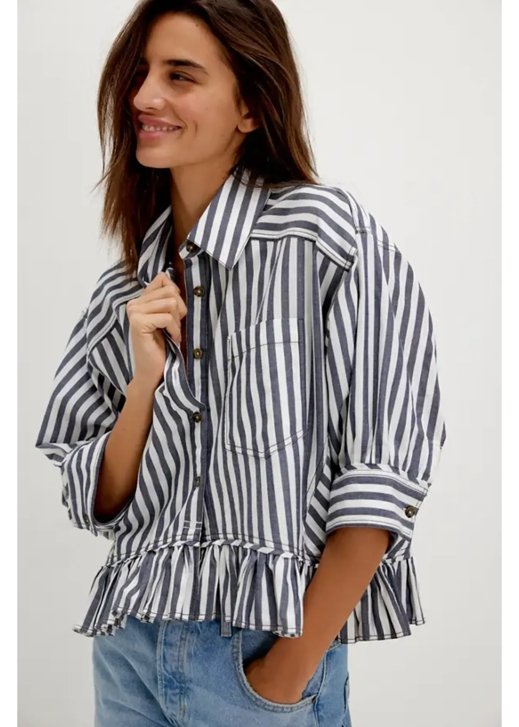 Free People BAILEY STRIPE SHIRT