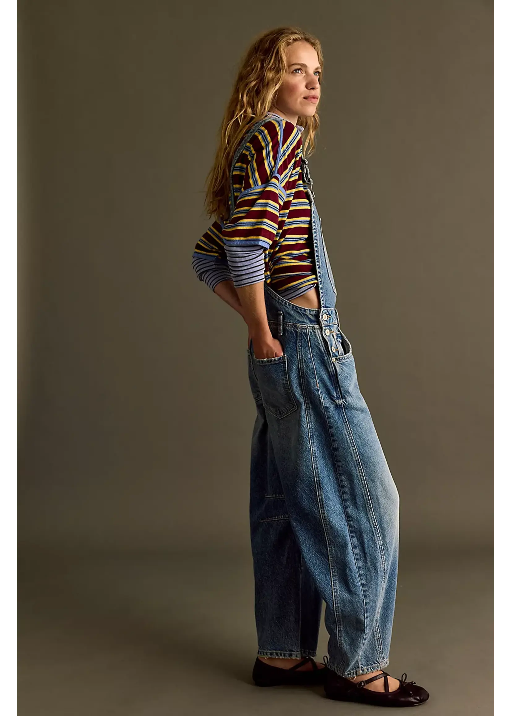 Free People Good Luck Overall - Ultra Light Beam