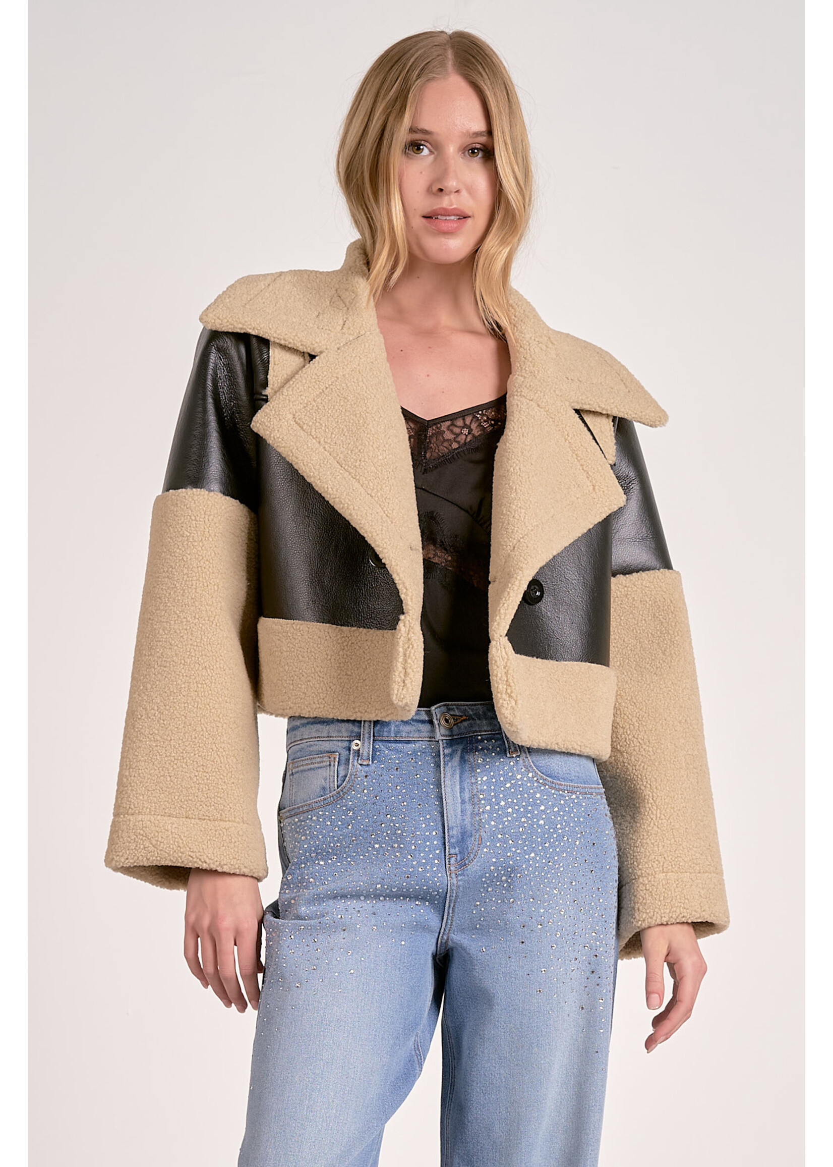 Leather/Sherpa Jacket