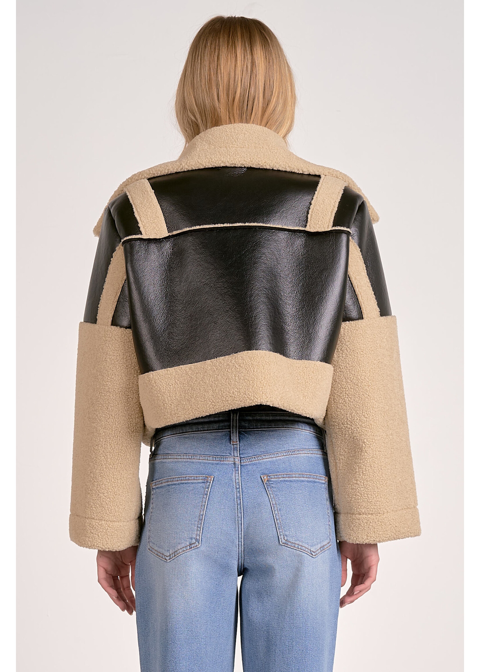 Leather/Sherpa Jacket