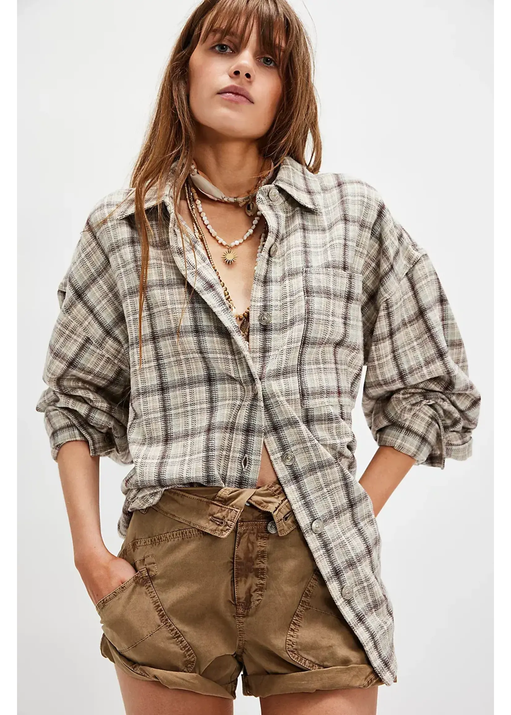 Free People ASHLEY PLAID SHIRT
