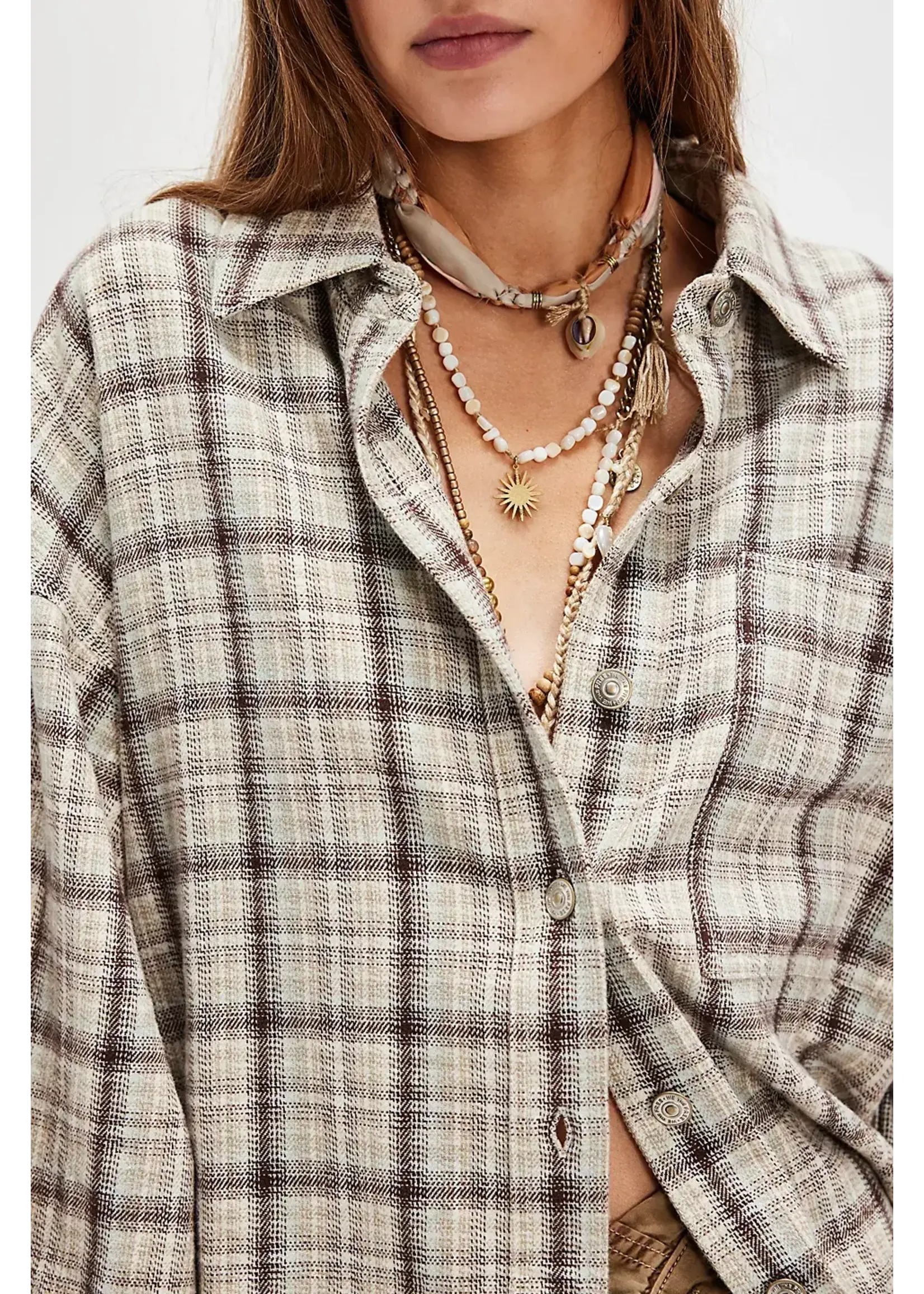 Free People ASHLEY PLAID SHIRT