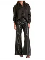 Black Lace Button Down