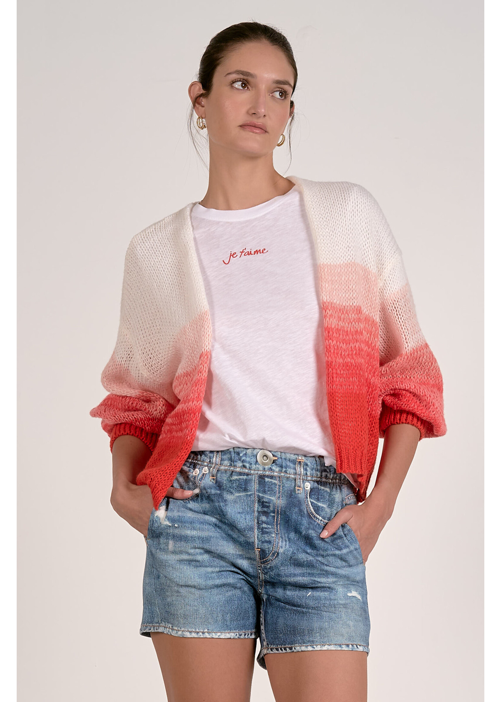 Ombré Red Cardigan