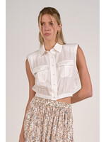 Sleeveless Collared Tank