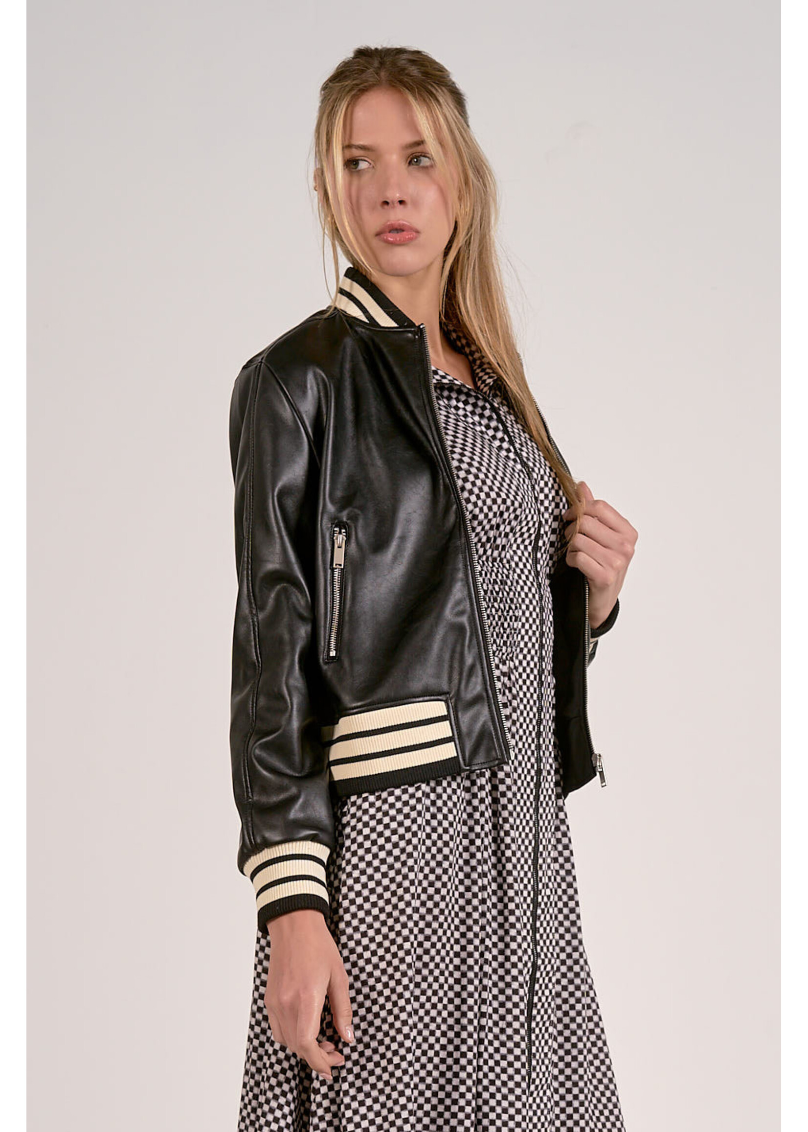 Trimmed Bomber Jacket