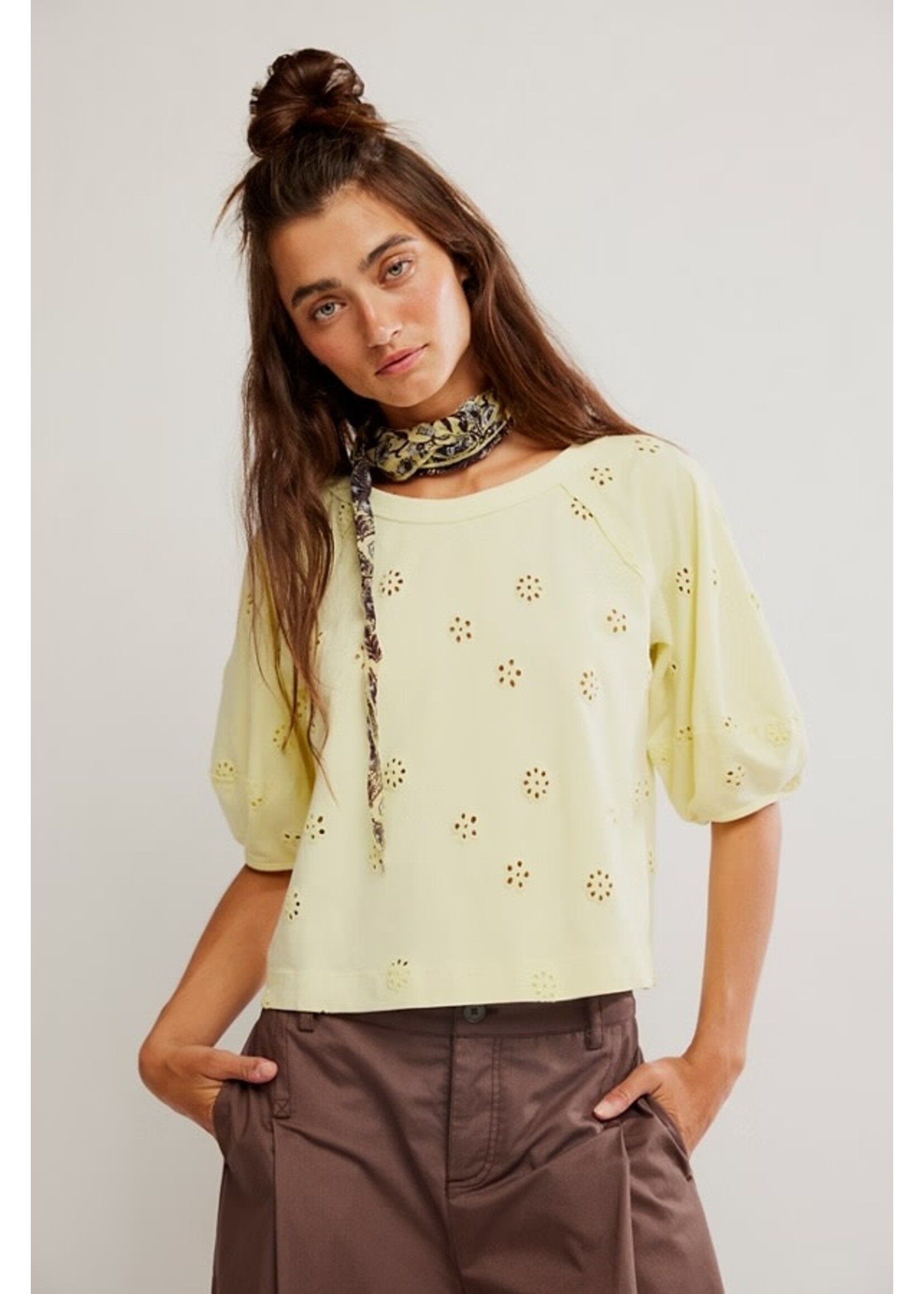Free People Jessie Eyelet Tee