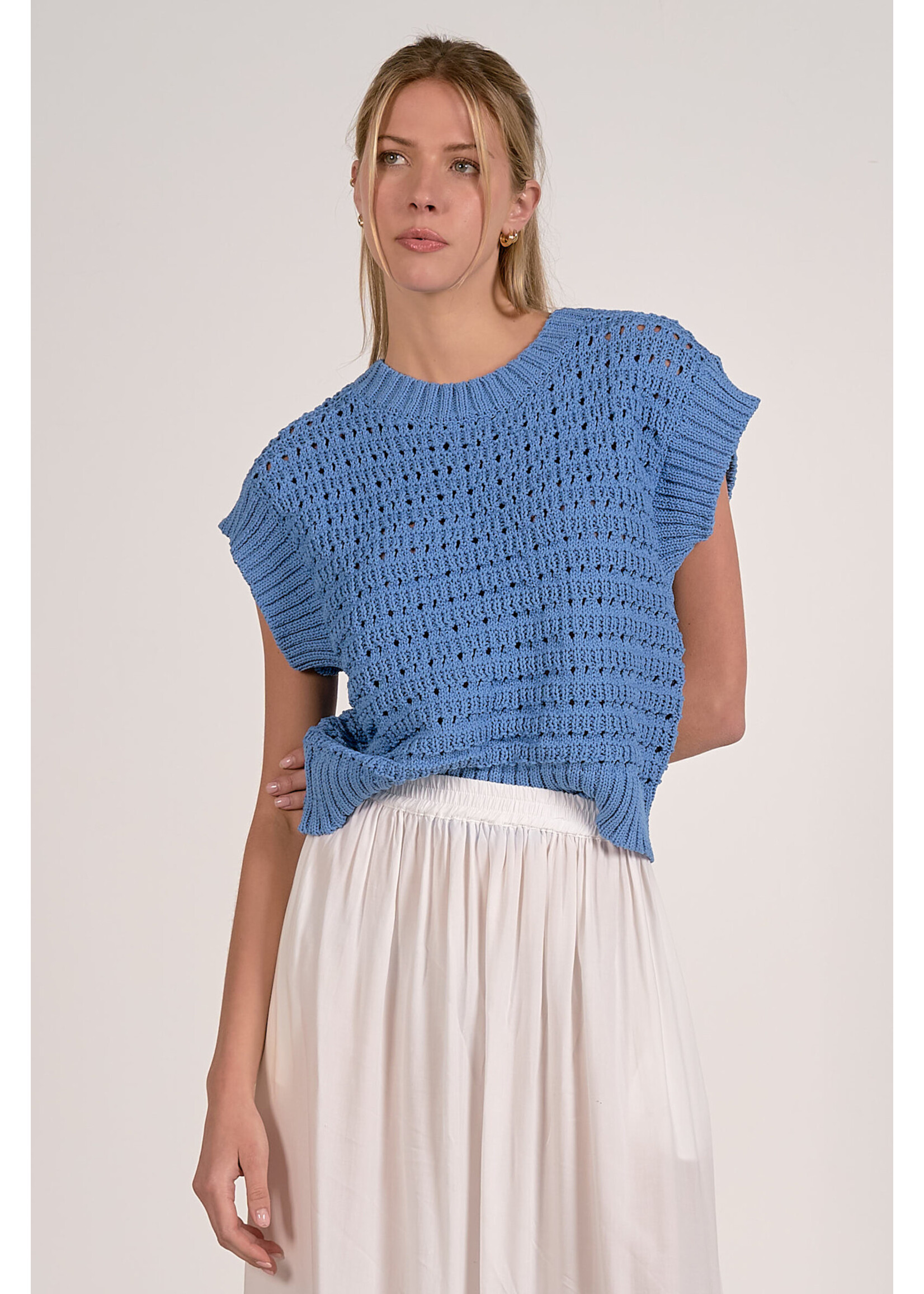 Calliapie Blue Knit Sweater