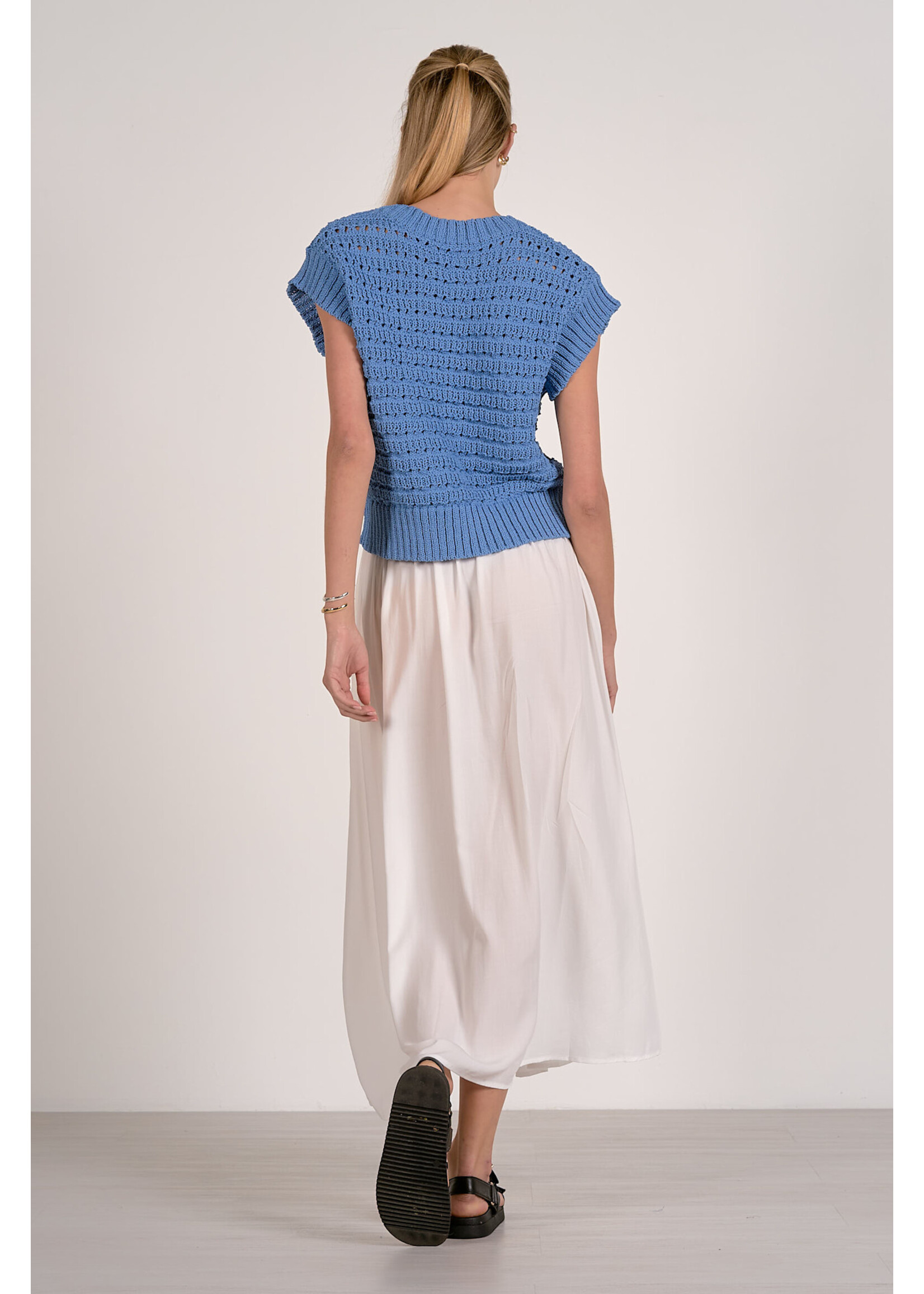Calliapie Blue Knit Sweater