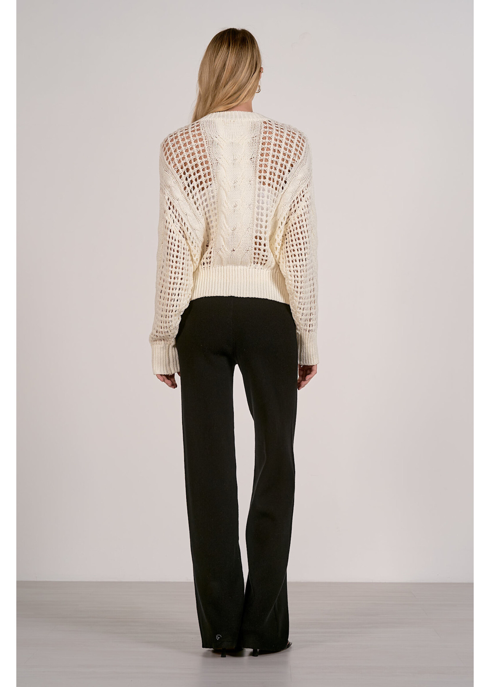 Cream Open Knit Sweater