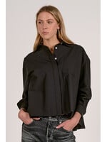 Black Pleated Blouse