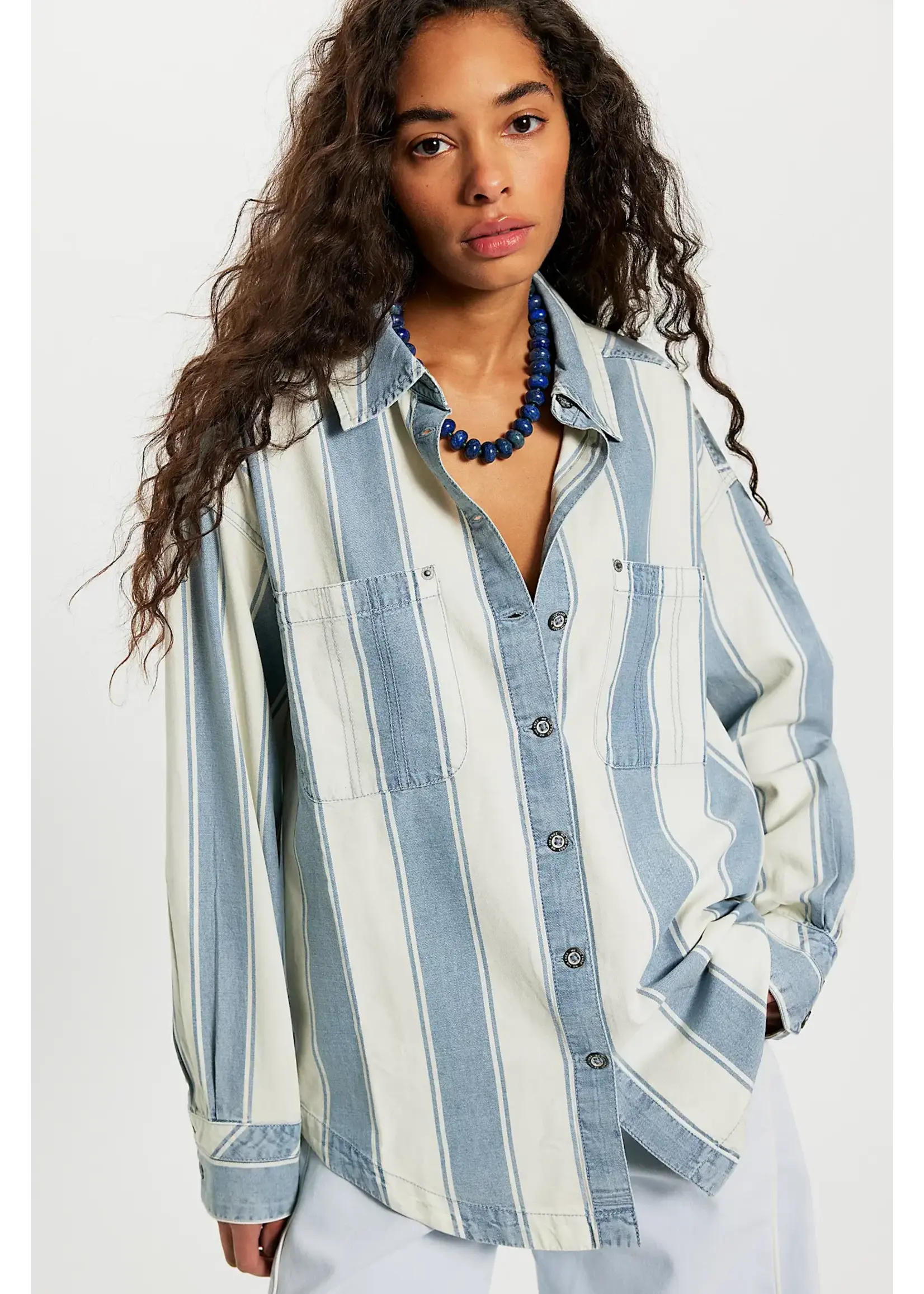 Free People CROSSROADS STRIPED SHIRT
