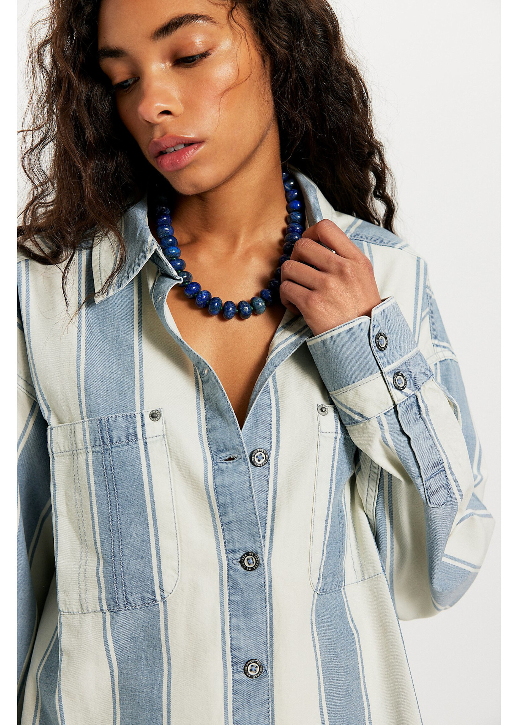 Free People CROSSROADS STRIPED SHIRT