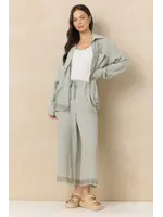 Sage linen button down