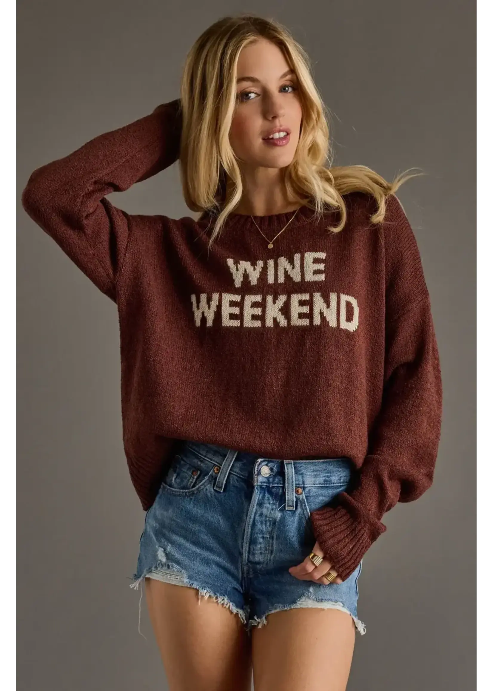 Wine Weekend Lightweight Sweater