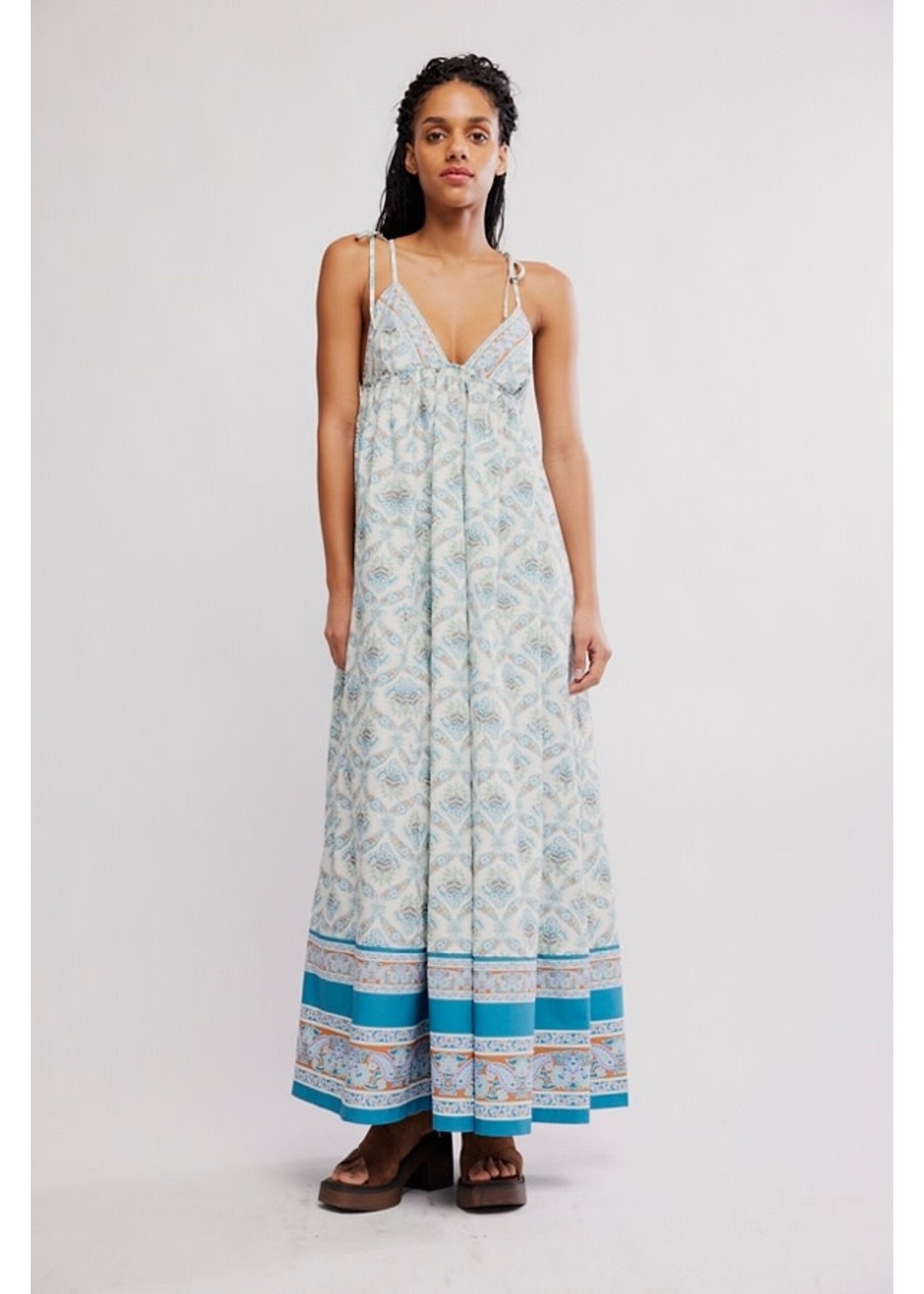 Free People SORRENTO STROLL PRINTED DRESS