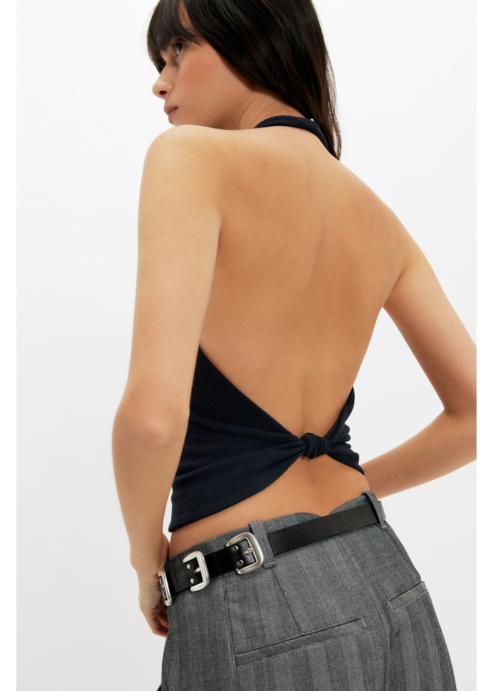 Free People ROUND TWO PIQUE LOW BACK