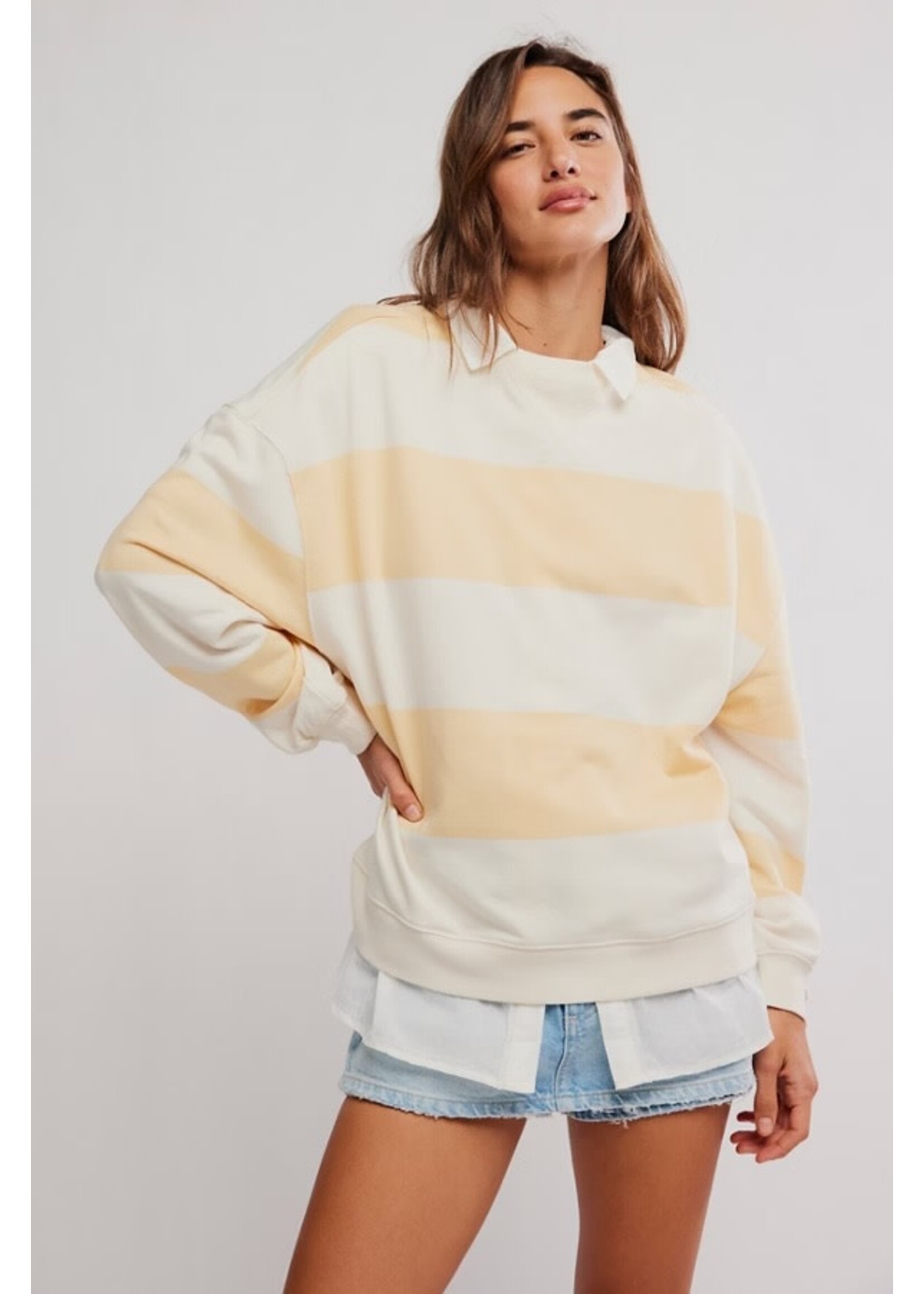 Free People CLASSIC STRIPE CREW WIDE
