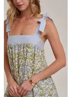 FLORAL BABYDOLL MINI DRESS