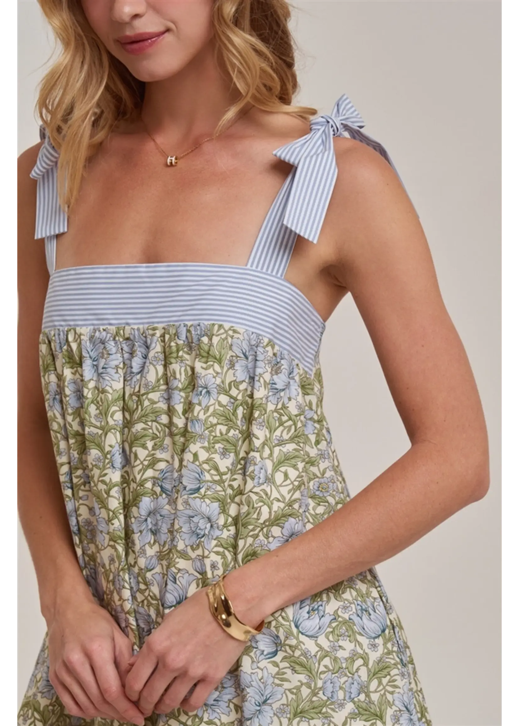 FLORAL BABYDOLL MINI DRESS