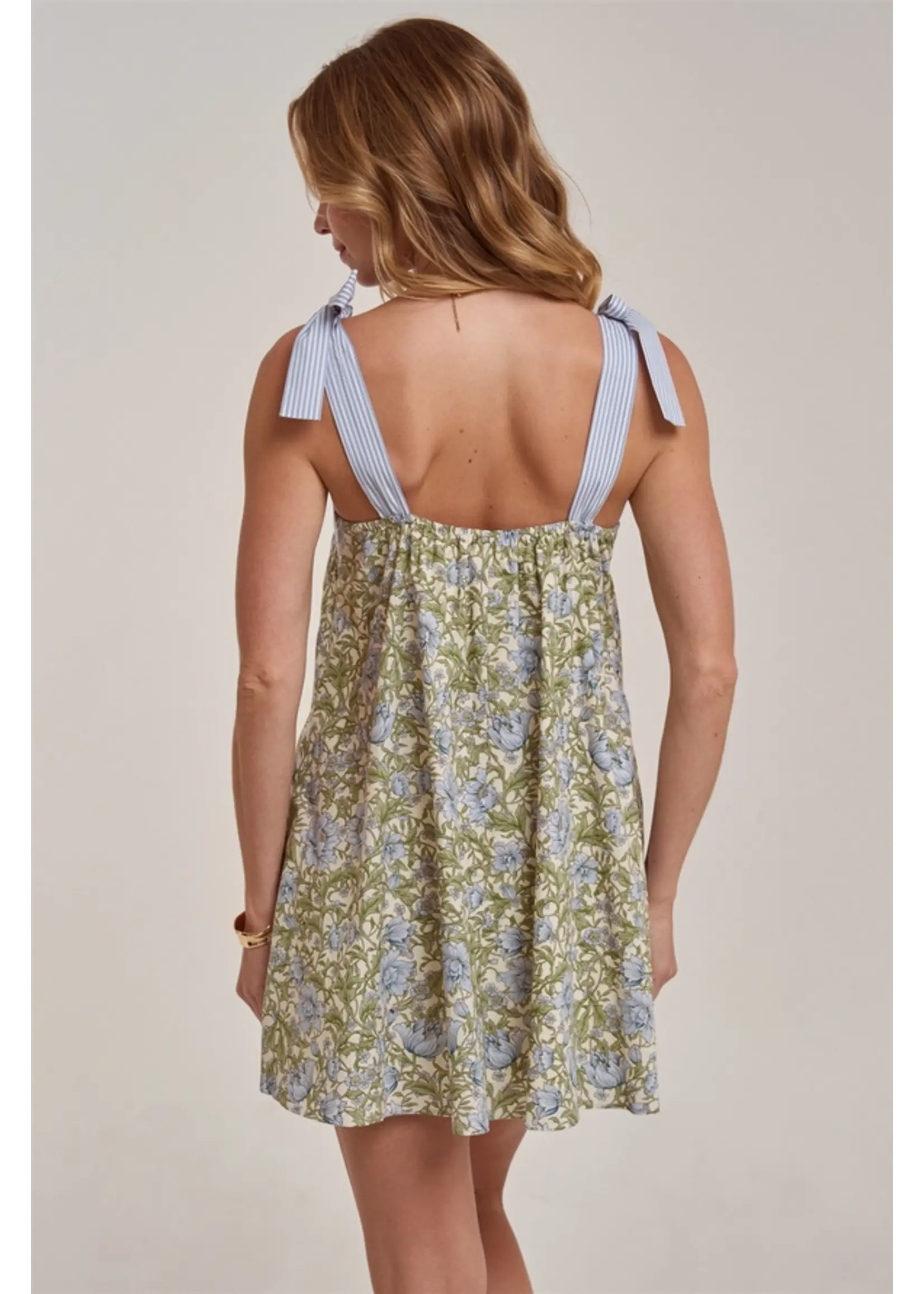 FLORAL BABYDOLL MINI DRESS